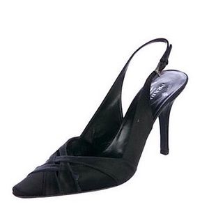 PRADA | black satin heels